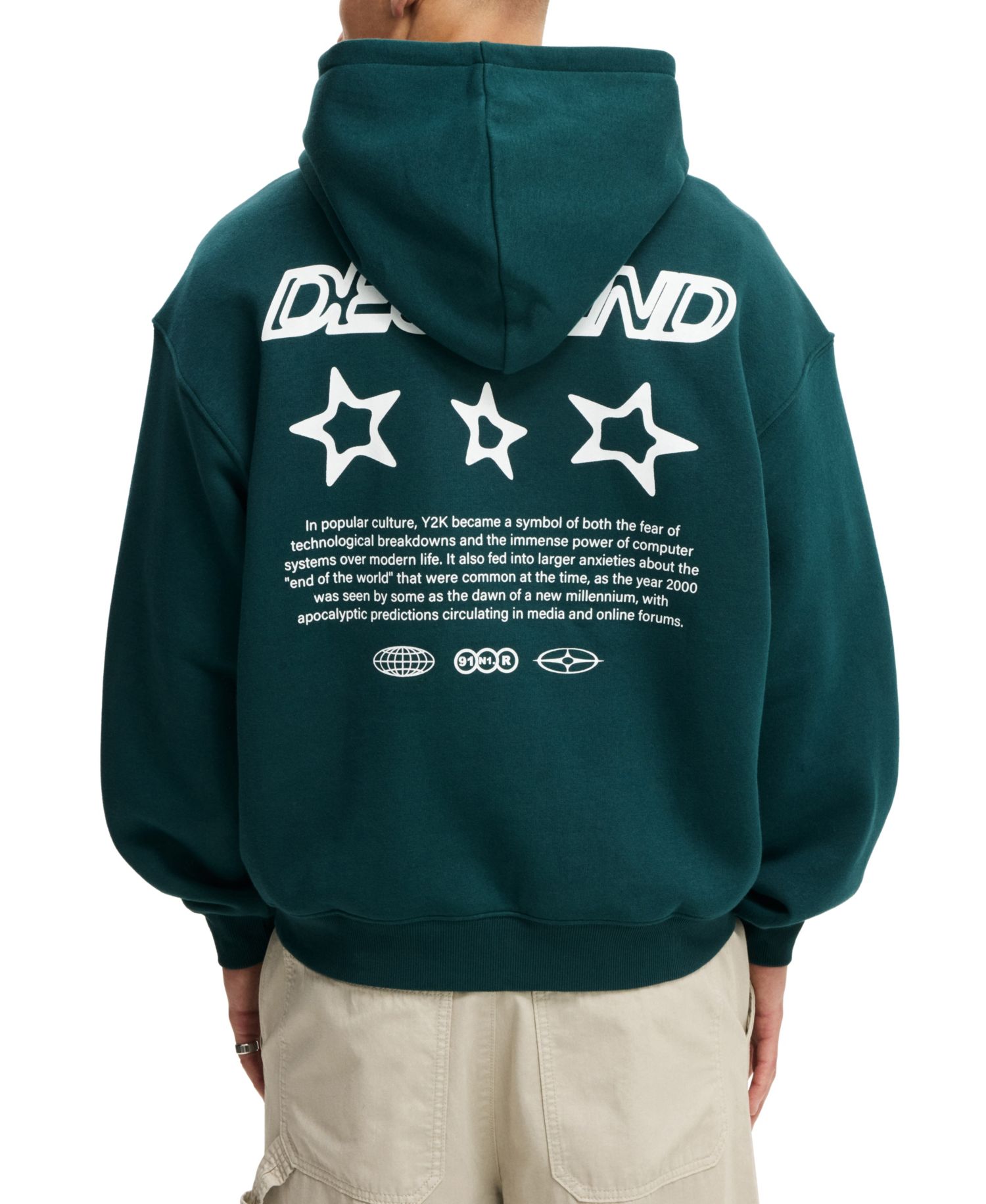 Men's Long-Sleeve Graphic Hooded Sweatshirt
