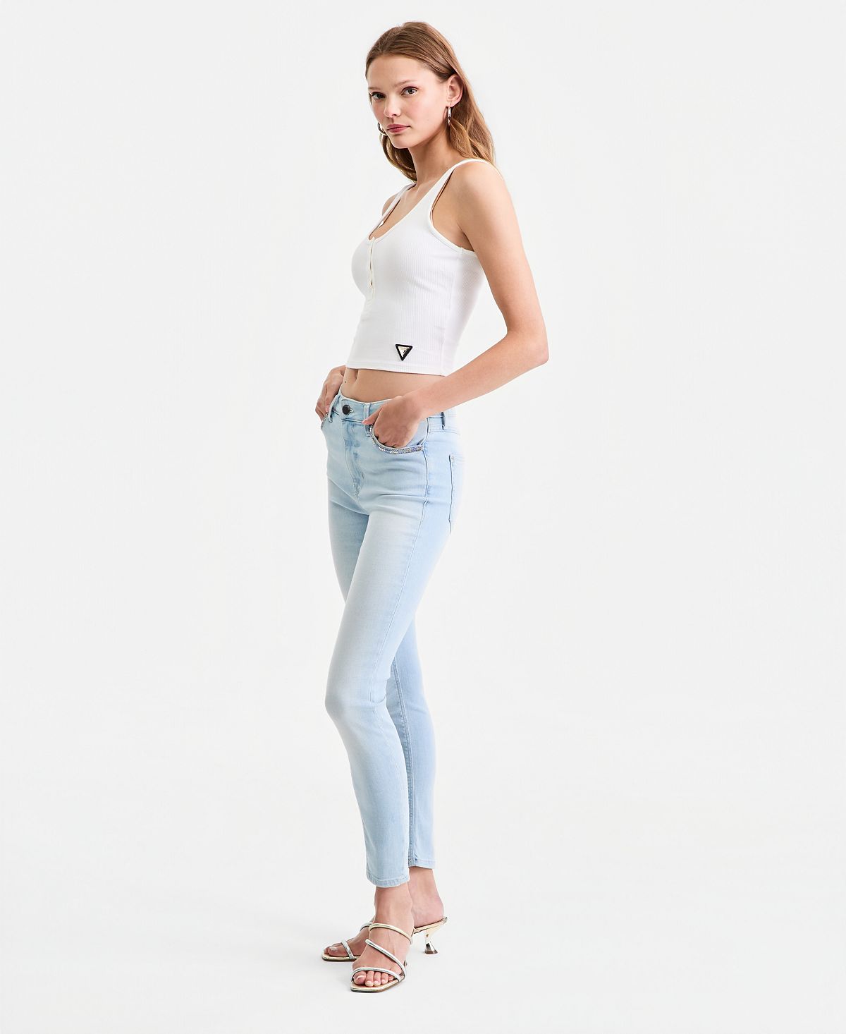 GUESS Women's 1981 Mid-Rise Skinny Jeans view 2 — MAYCSS fashion products