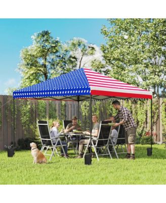 10 x 10 ft Pop Up Canopy Tent with One Push Setup, Dark