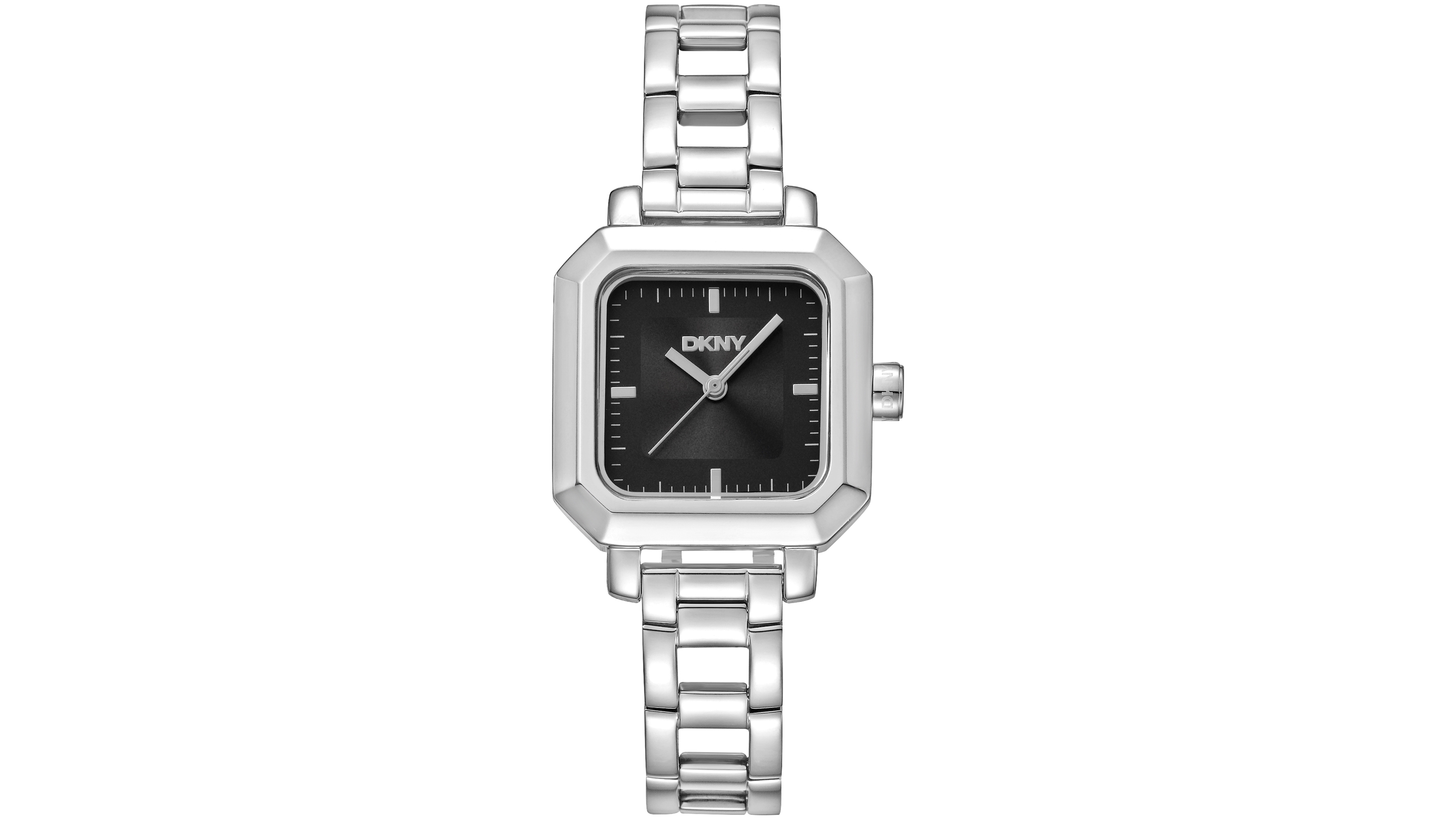 Dkny Women's Black Dial Open Link Stainless Steel Bracelet Watch, 27 x 27mm