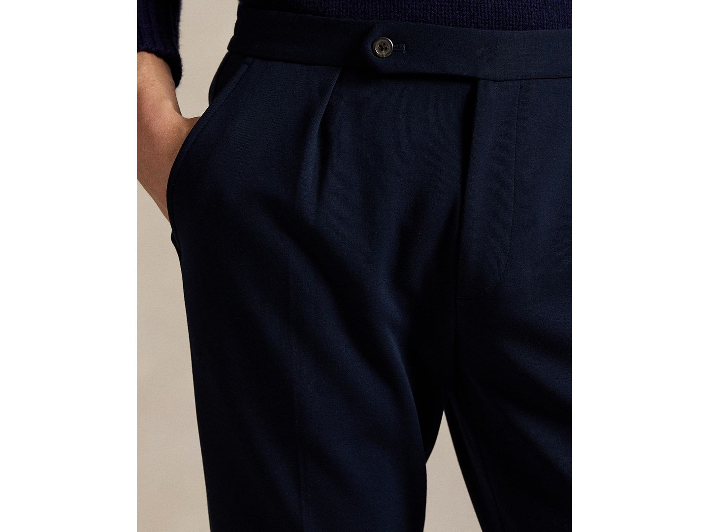 Мужские брюки Polo Ralph Lauren Double-Knit Suit Trouser, цвет: Тёмно-синий — фото 3