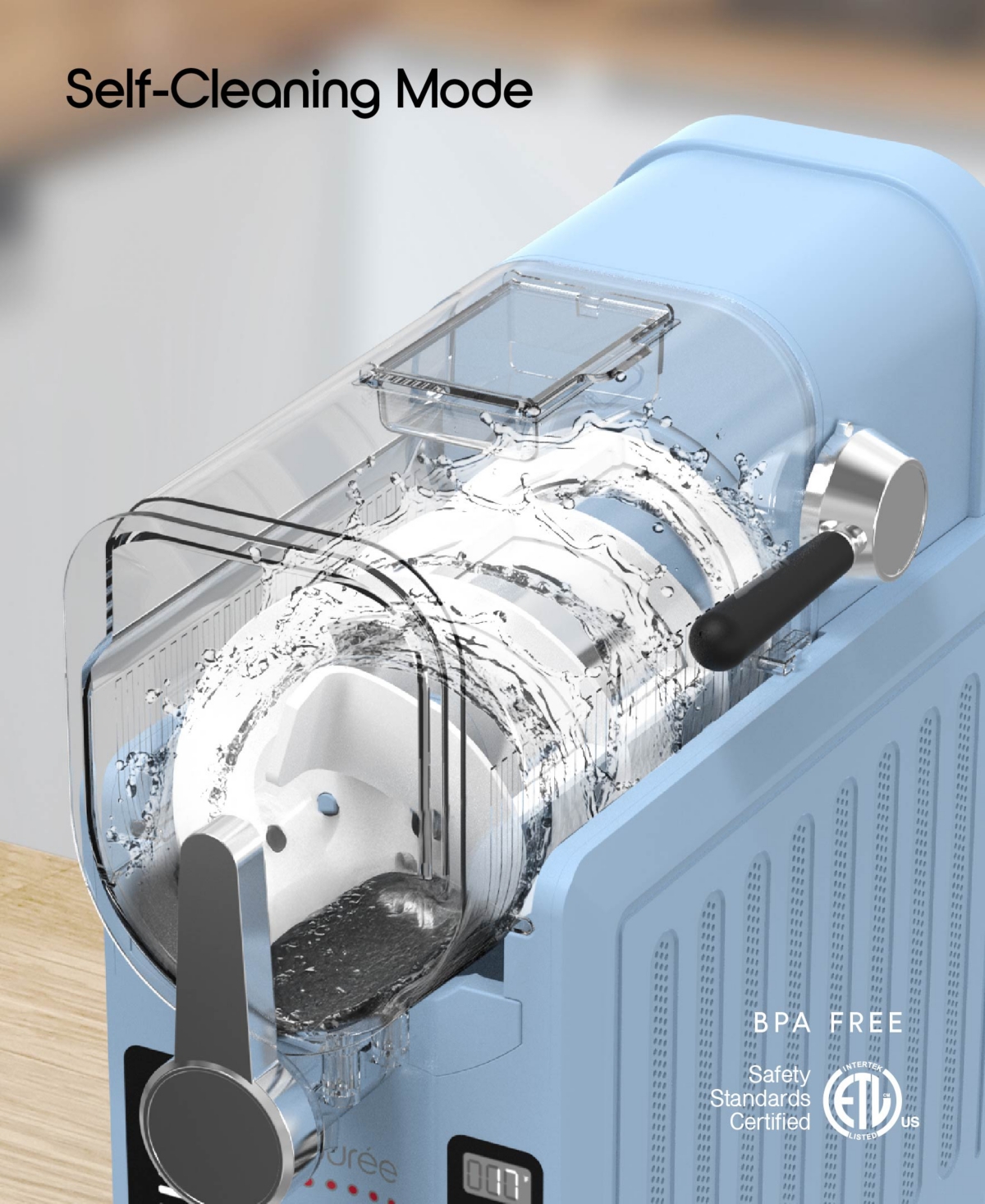 Tzumi Puree 2.6 Liter Slushie and Soft Serve Ice Cream Machine