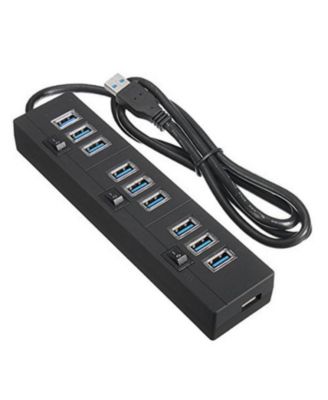 USB 3.0 Hub 10-Port Expander, for Laptop/Desktop, Portable USB Hub for Home Office/Gamers/Professionals