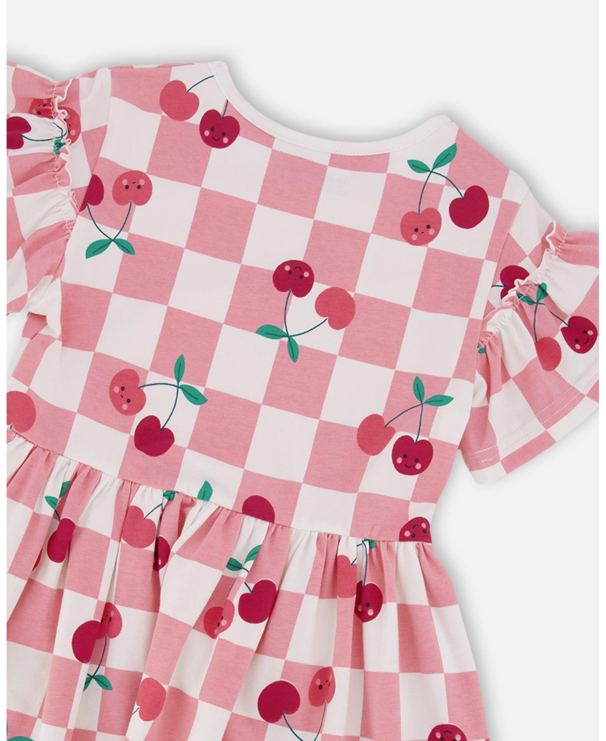 Deux par Deux Toddler Girls Cotton Jersey Dress Printed Cherries