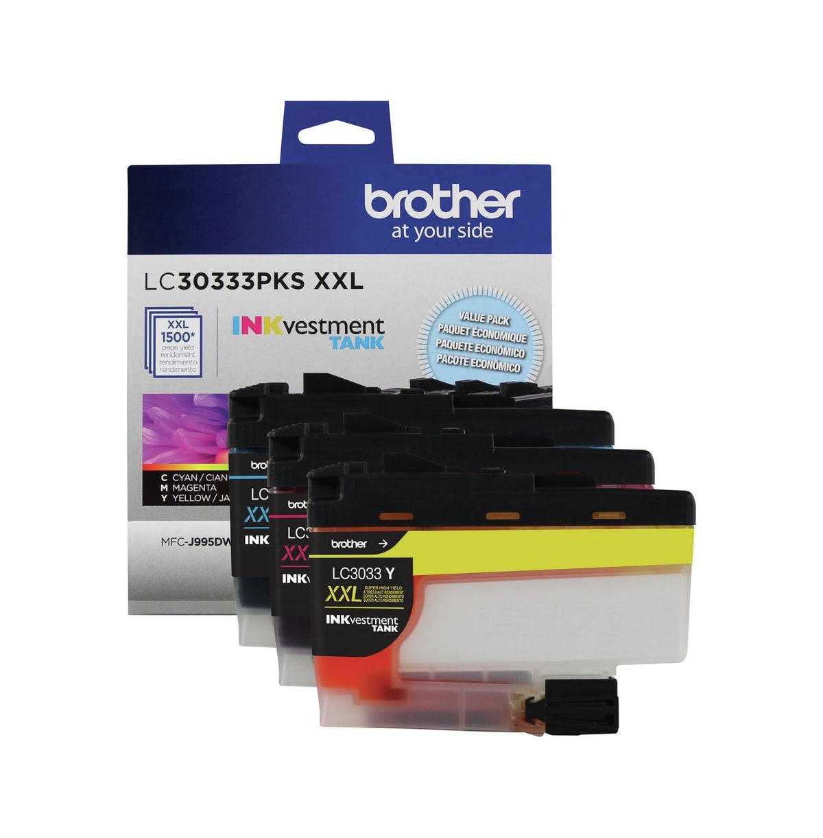 Brother LC30333PKS INKvestment 1,500 Page-Yield Super High-Yield Ink (3/Pack