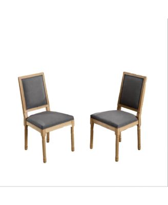 Set of 2 Classic Dining Chairs Decor Chairs with Soft Foam Seat and Solid Wood Frame