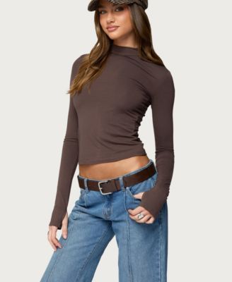 Women's Binta Mock Neck Long Sleeve Top
