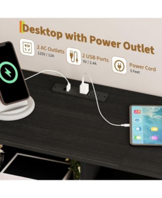 Dresser for Bedroom with 11 Drawers Featuring LED Light and Power Outlet, Fabric Dressers & Chest of Drawers with Open Shelves for Hallway