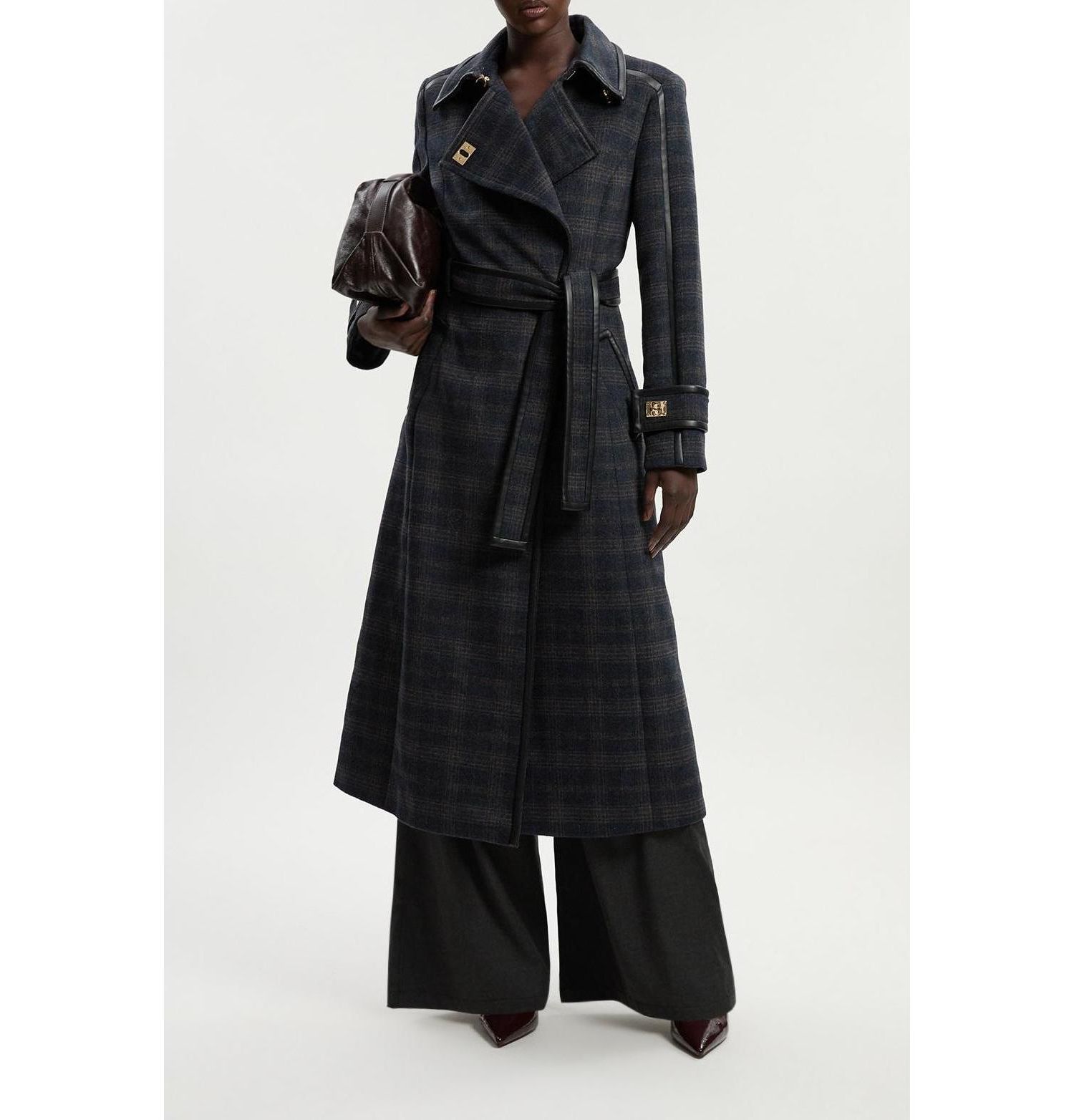 Women's Double Breasted Belted Midi Coat