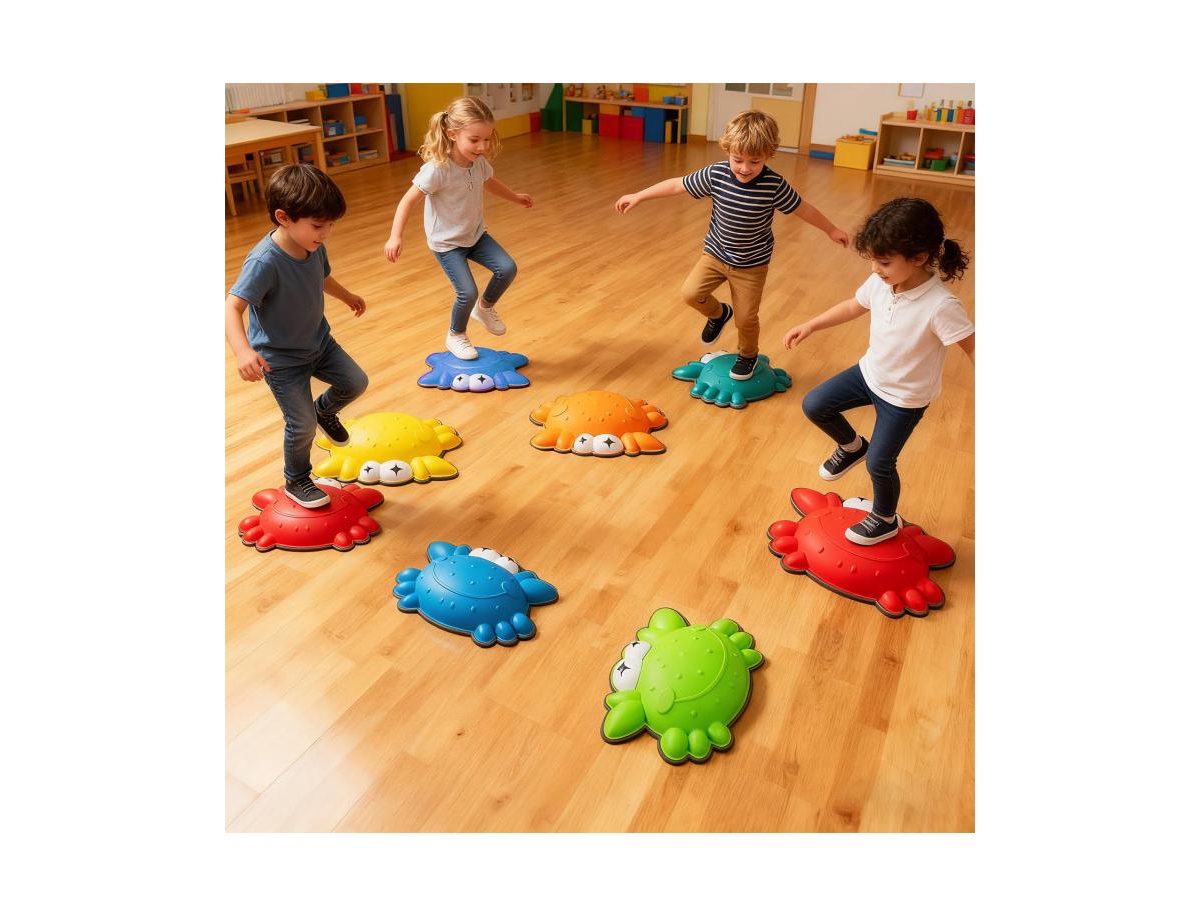 Slickblue 9-Piece Toddler Stepping Stones Non-Slip Balance Play Set