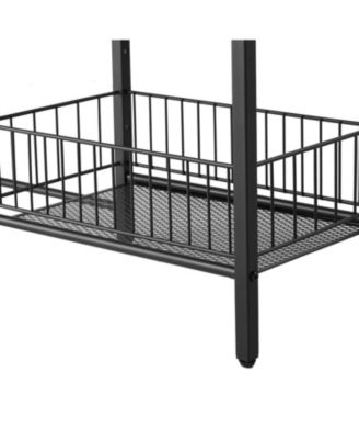 Elevated Dog Feeding Station: All-in-One Organizer with Raised Bowls & Storage for Food and Toys