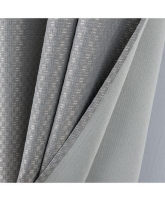 100% Polyester 250 GSM Basket Weave Ian Luxury Jacquard Blackout Grommet Curtain Panel 54" x 84"