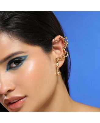 Women's The Tangle-Drop Cuff Earrings - California Gold