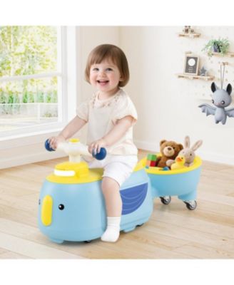 Kids Toddler Ride On Vehicle with Trailer and Light Music