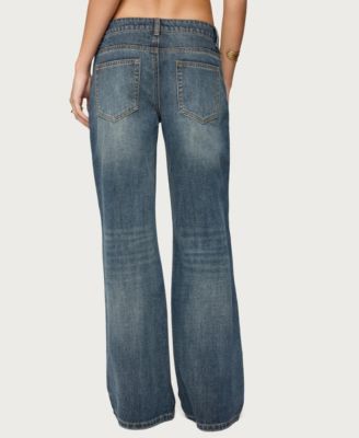 Women's Della Waist Scarf Low Rise Baggy Jeans