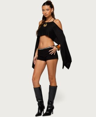Women's Ivanna Cutout Cape Cropped Top
