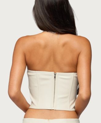 Women's Wilde Lace Up Faux Leather Corset