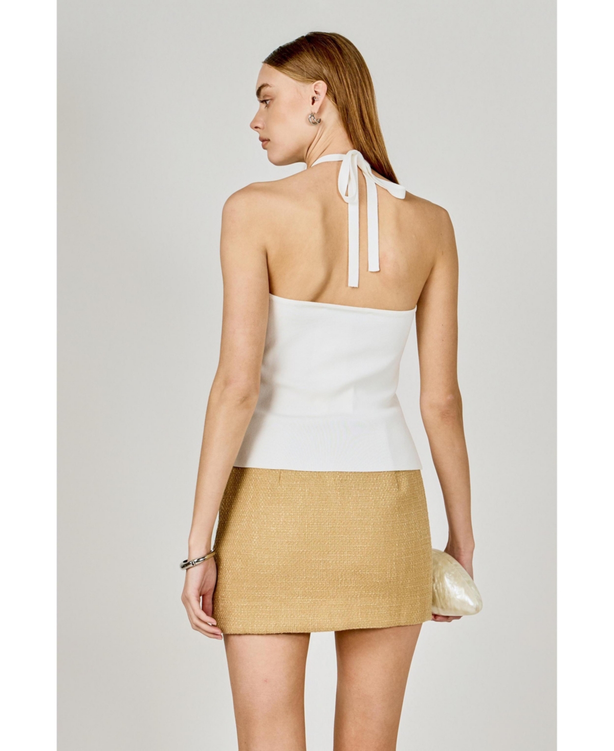 endless rose Women's Flower Detail Halter Top