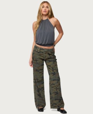 Women's Kammy Draped Backless Halter Top