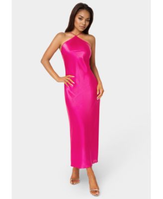 Women's Halter Neck Satin Gown