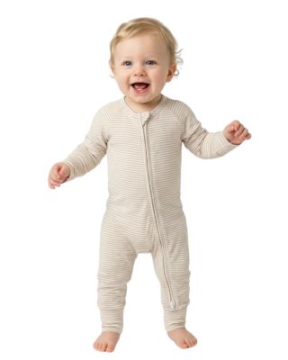 Baby Boys Oatmeal Stripe Bamboo Sleeper