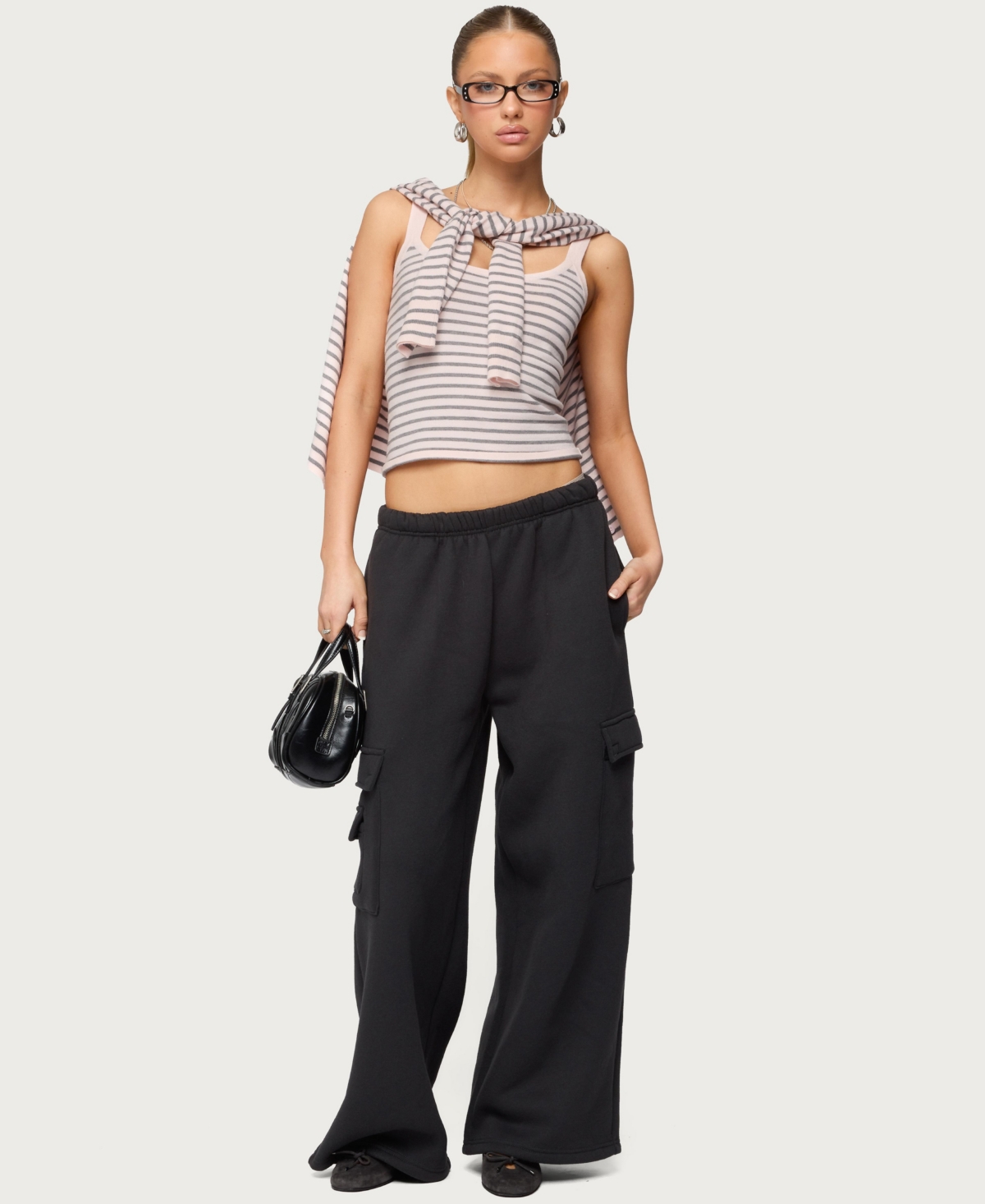 Edikted Women's Wide leg cargo sweatpants