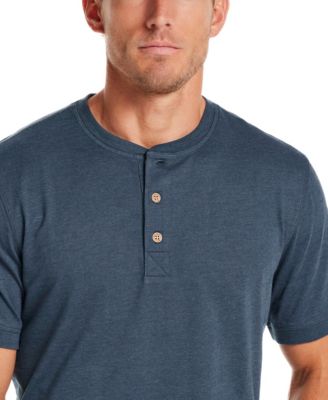 Men's Short-Sleeve Melange Henley Shirt