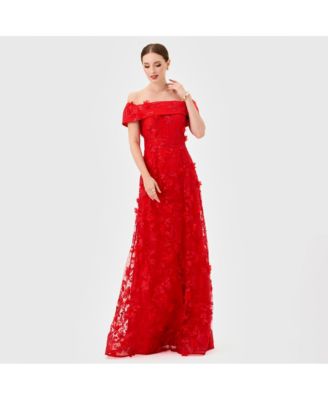 Women's Edie Off Shoulder Gown Dress