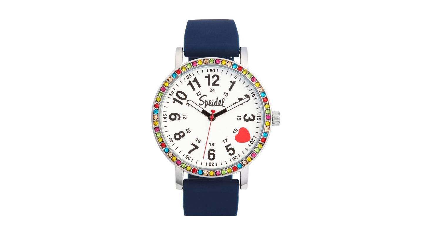 Детские часы Speidel Brilliance Line Watch with Multi Color Crystalized Case, цвет: Тёмно-синий — фото 1