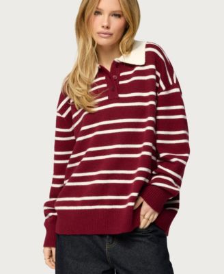 Women's Rilynn Striped Polo Sweater