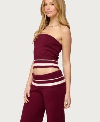 Women's Kaliya Stripey Strapless Knit Top