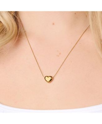 Pebble Heart Pendant Necklace