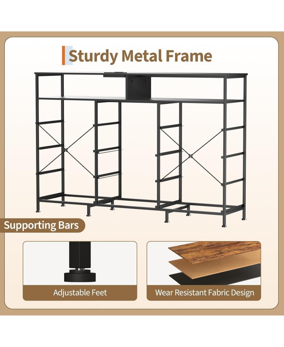 gaomon Dresser for Bedroom with 11 Drawers Featuring Led Light and Power Outlet