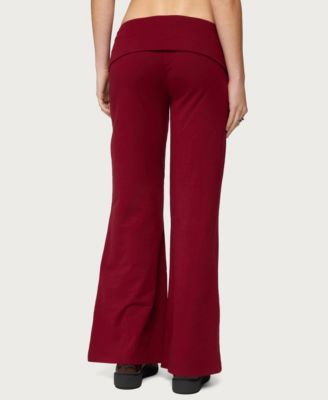 Women's Wide Leg Fold Over Pants