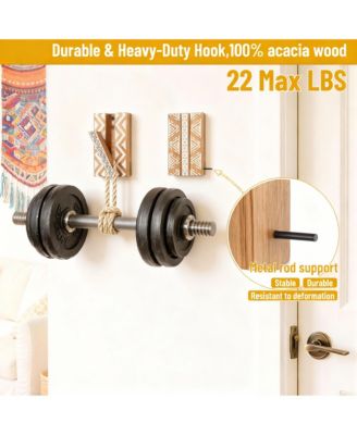 Bohemian Geometric Foldable Hooks: Space-Saving, Durable, Aesthetic