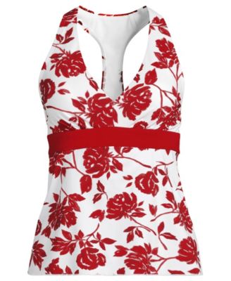 Women's V-Neck Racerback Flutter Tankini