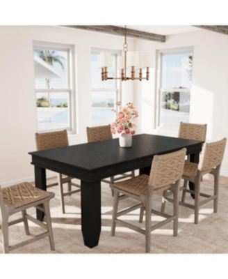 Farmhouse Dining Table for 6-8 People, 71" Long Wood Kitchen Table with Sturdy Frame & Rustic Wooden Finish, 6-8 Seats Large Rectangular Tables