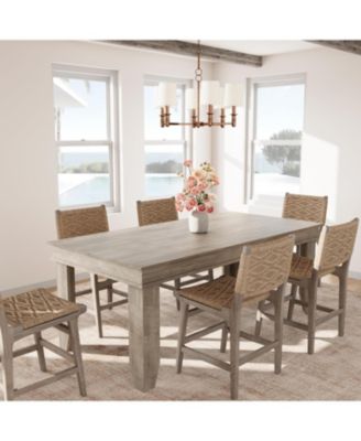 Farmhouse Dining Table for 6-8 People, 71" Long Wood Kitchen Table with Sturdy Frame & Rustic Wooden Finish, 6-8 Seats Large Rectangular Tables