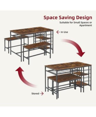 Dining Table Set for 4, Table Storage