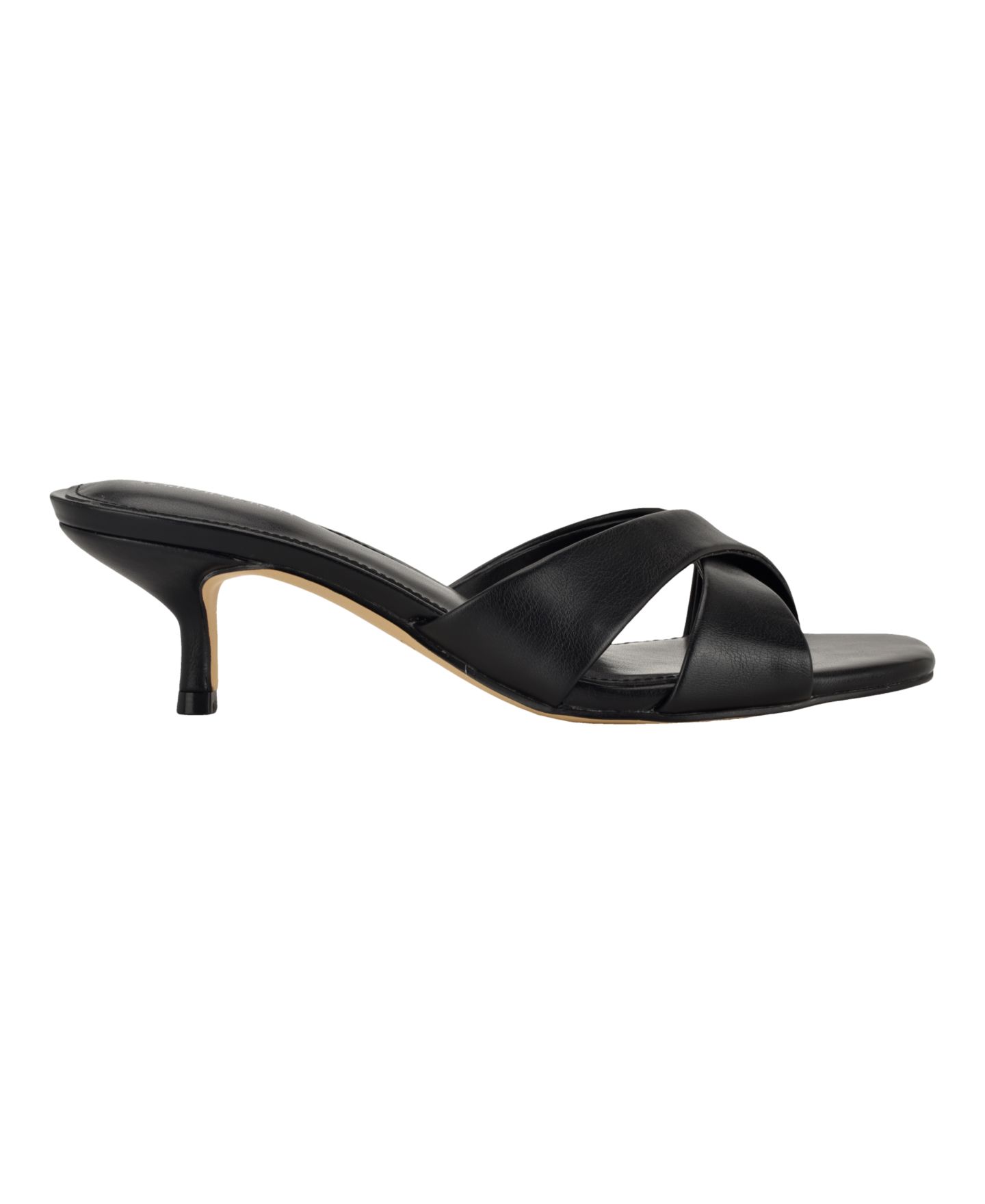 Женские сандалии Calvin Klein Skylor Criss-Cross Kitten Heel, цвет: Чёрный — фото 2