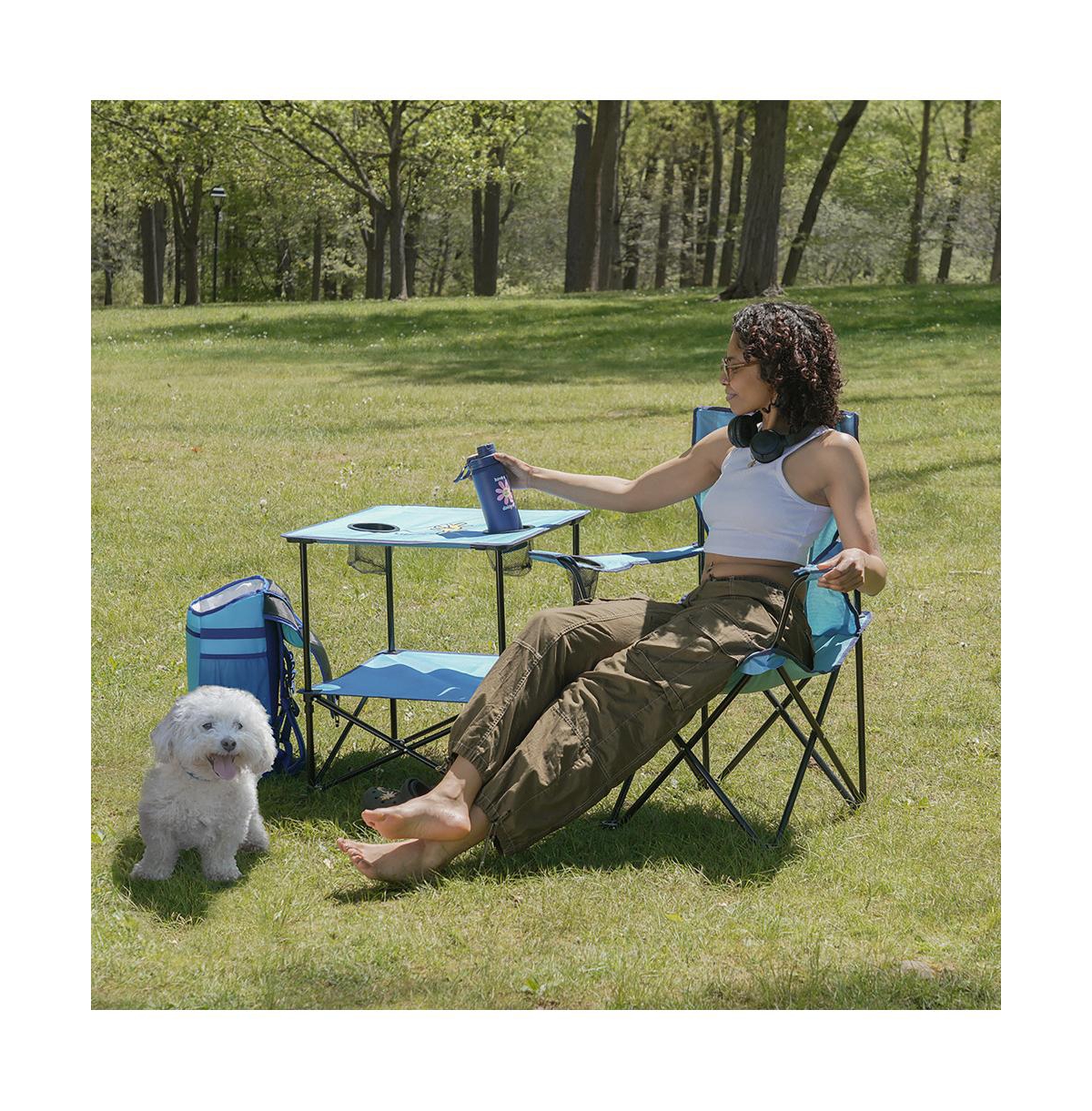 Camp & Go Life is Good Mesh Back Quad Chair