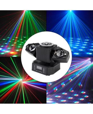 5-in-1 Rotating Disco Ball Light with RGBW, Laser, Strobe & DMX Control