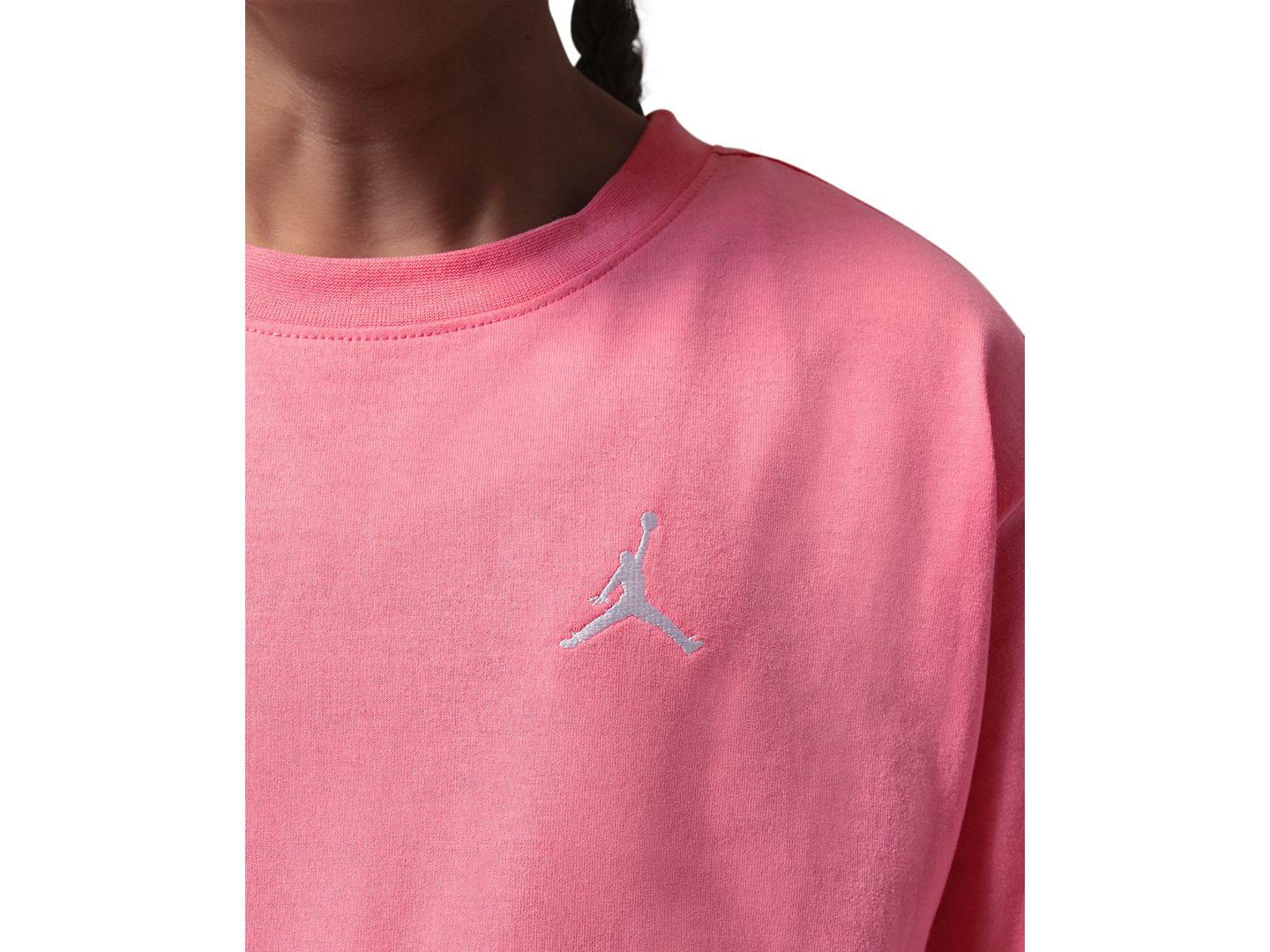 Футболка Jordan Brooklyn Essentials T-Shirt для девочек, цвет: Розовый — фото 4