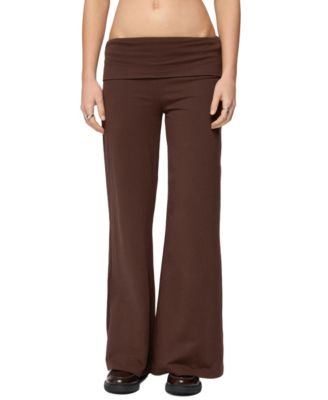 Women's Wide Leg Fold Over Pants
