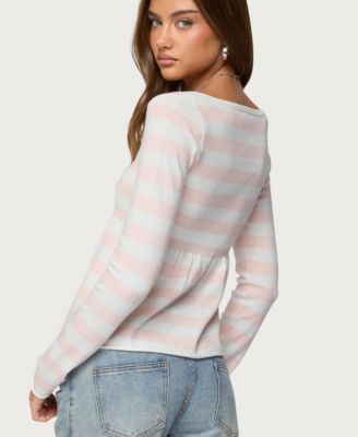 Women's Lockie Striped Knit Babydoll Top