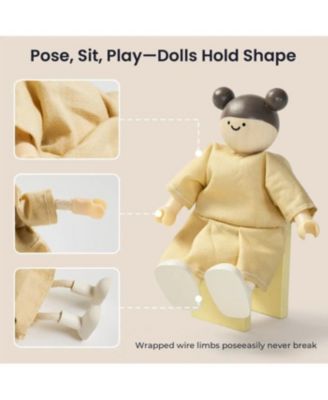 Wooden Dollhouse Dolls