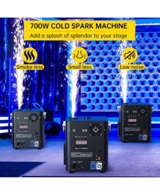 700W Pro Cold Spark Machine with 13ft Adjustable Height, Wireless/DMX Control for Large Events