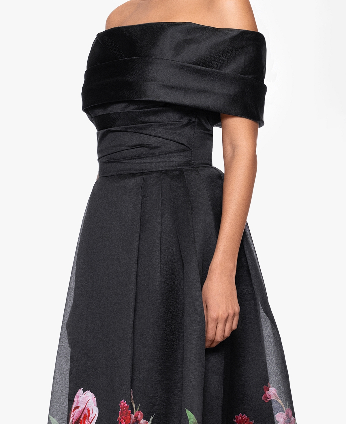 Betsy & Adam Women's Off-The-Shoulder Floral Print Dress