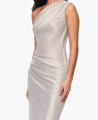 Women's Metallic Crinkle Ball Gown