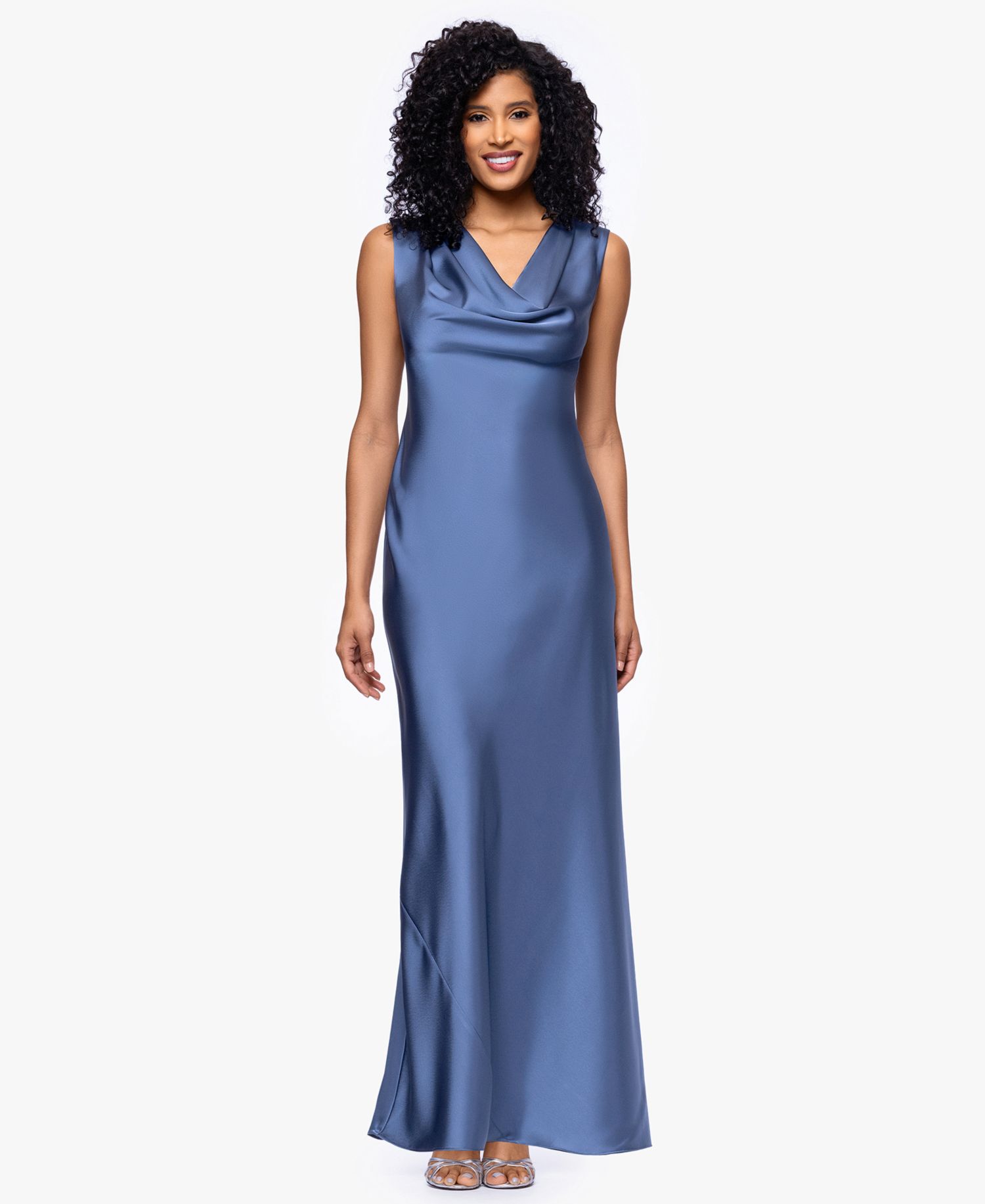 Petite Cowl Neck Gown